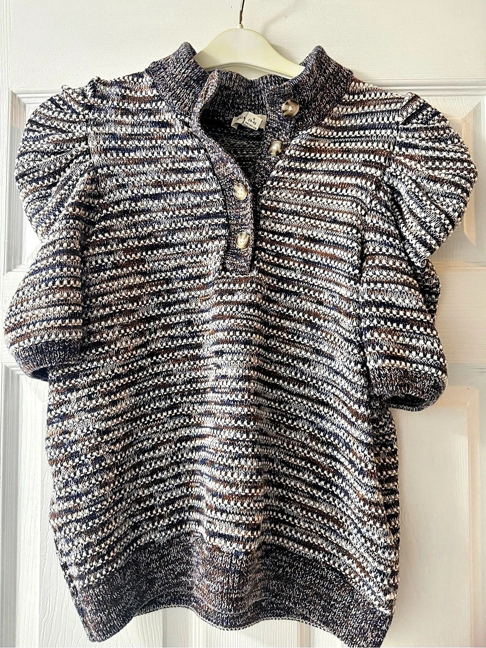 Scenario Striped Mock Neck Sweater Size Small Like New